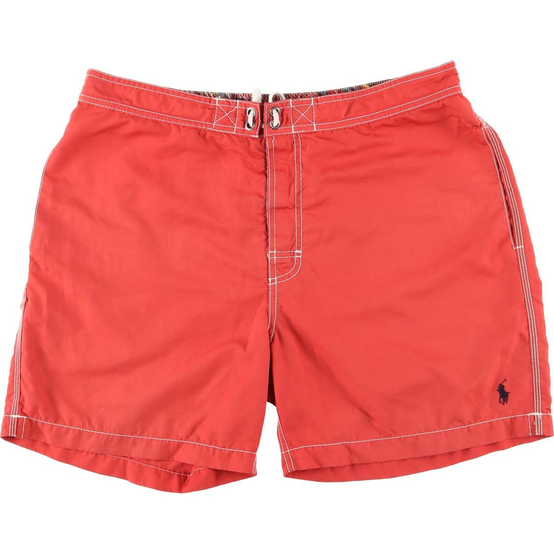 Ralph Lauren POLO by Ralph Lauren swim shorts, men's size L polyester red type Vintage Second Hand