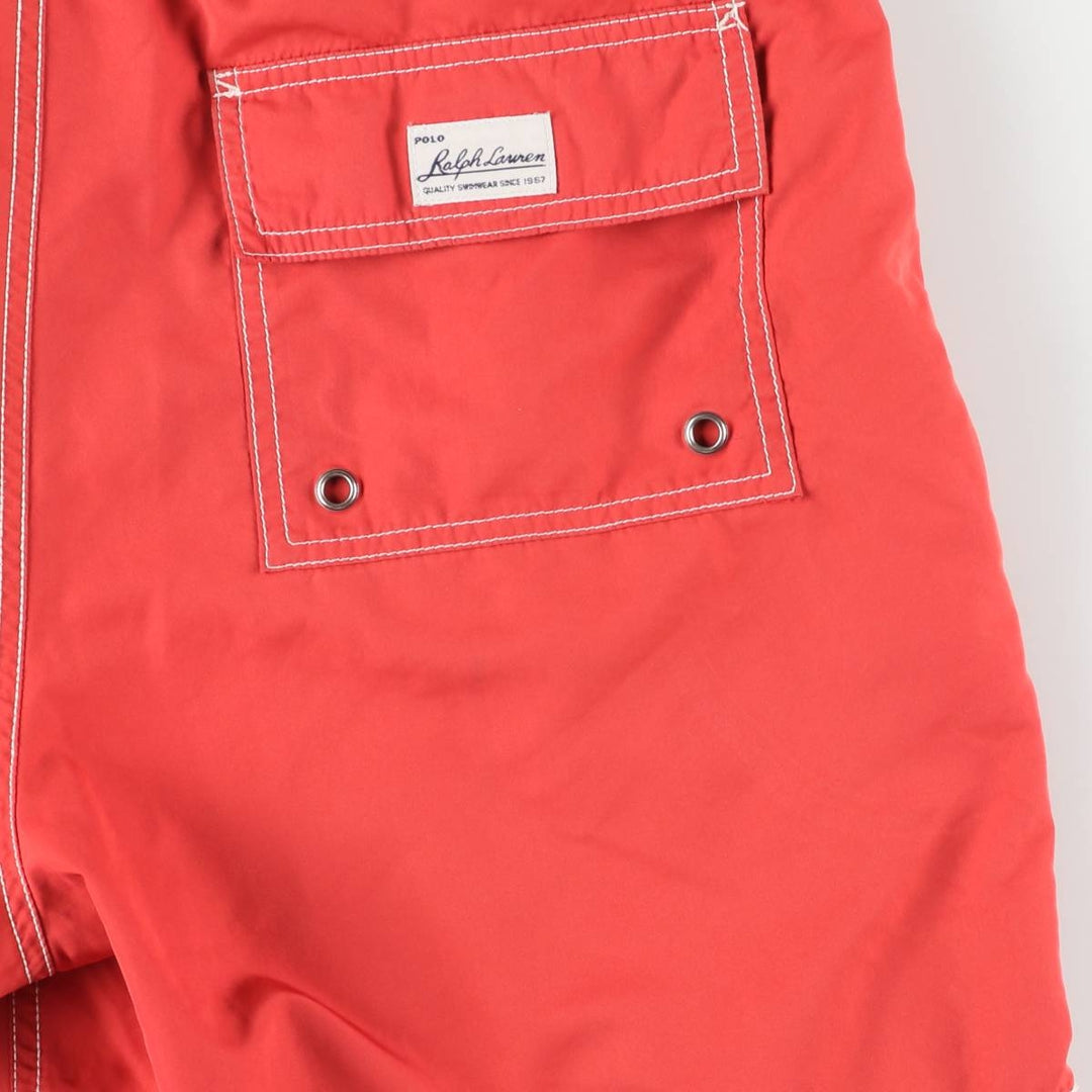Ralph Lauren POLO by Ralph Lauren swim shorts, men's size L polyester red type Vintage Second Hand