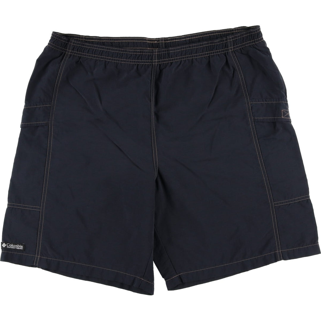 Columbia swim shorts, men's size M Nylon black type Vintage Second Hand