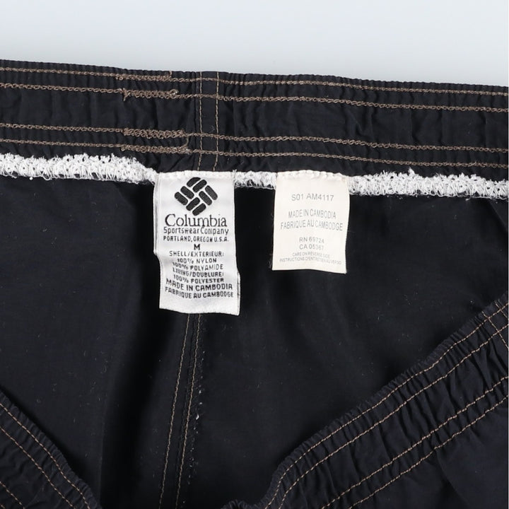 Columbia swim shorts, men's size M Nylon black type Vintage Second Hand