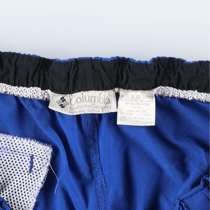 Columbia swim shorts, men's size L Nylon blue type Vintage Second Hand