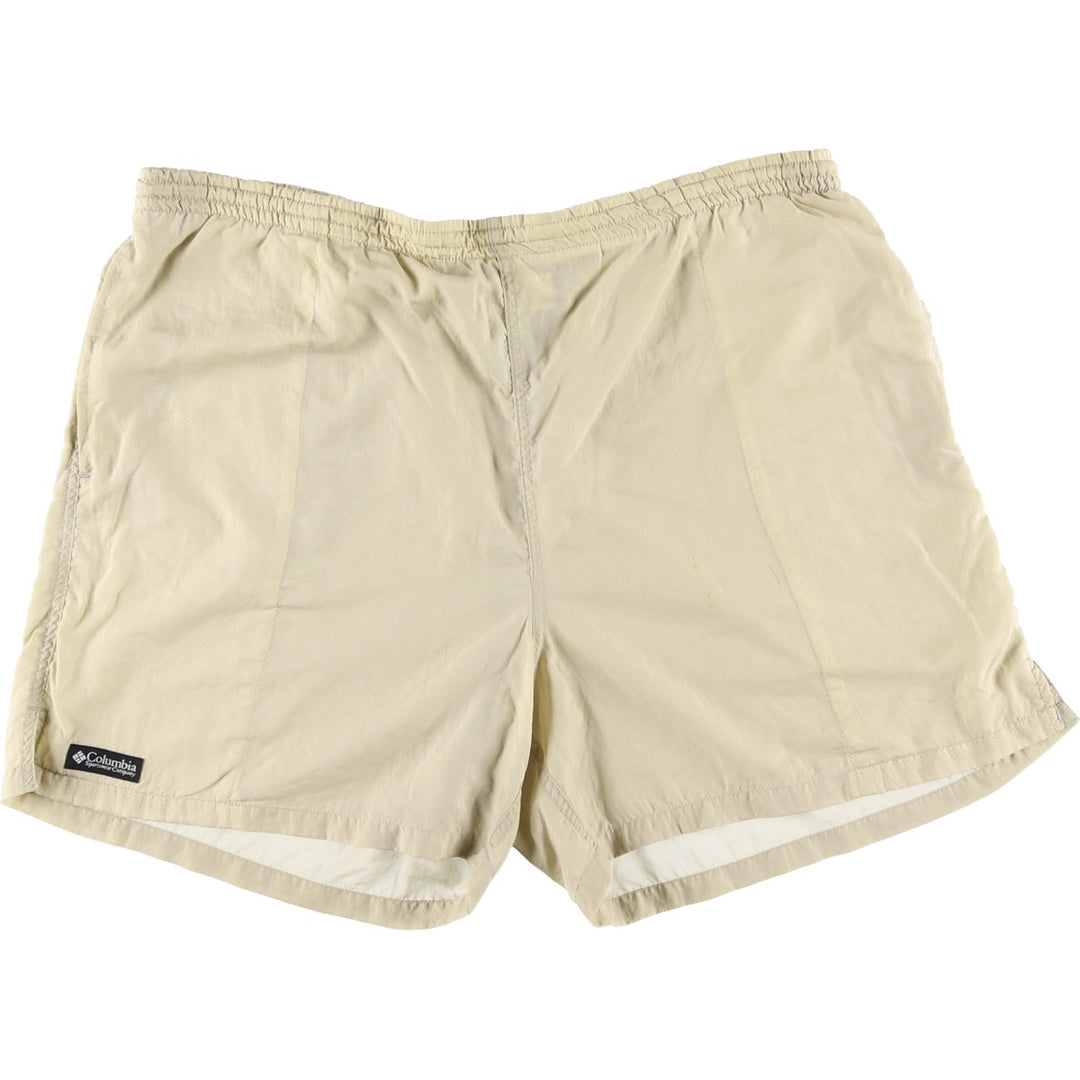 Columbia swim shorts, men's size L Nylon Beige type Vintage Second Hand