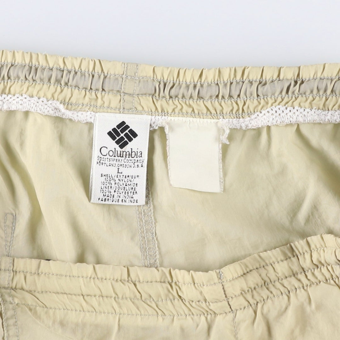 Columbia swim shorts, men's size L Nylon Beige type Vintage Second Hand