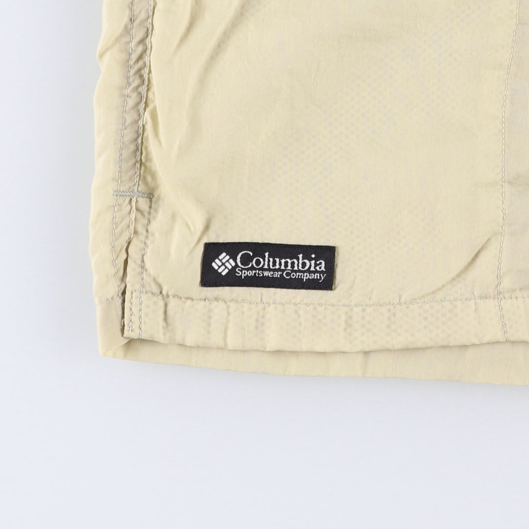 Columbia swim shorts, men's size L Nylon Beige type Vintage Second Hand