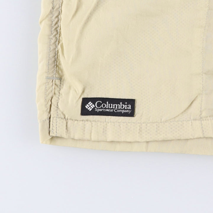 Columbia swim shorts, men's size L Nylon Beige type Vintage Second Hand