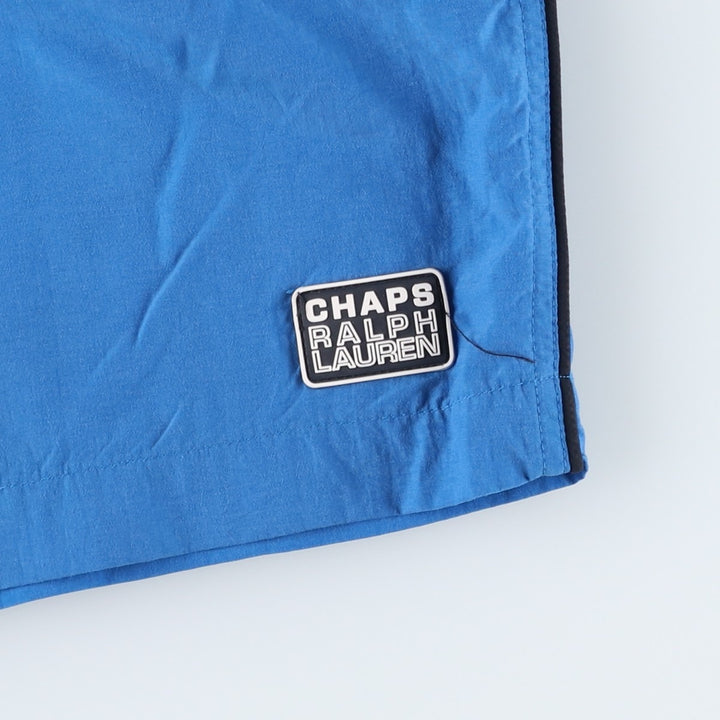 Ralph Lauren CHAPS swim shorts, men's size L Nylon Blue type light blue Vintage Second Hand