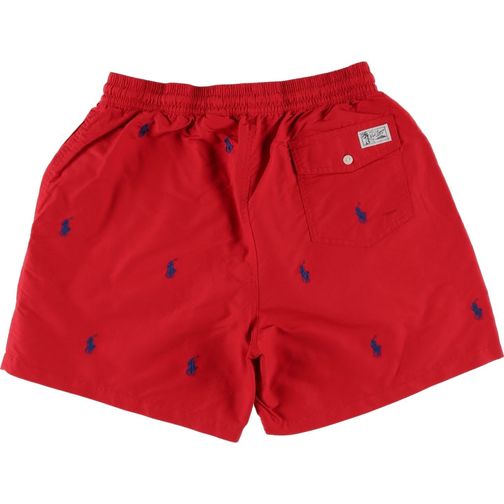Ralph Lauren POLO RALPH LAUREN all-over print swim shorts, men's size XL Nylon red type Vintage Second Hand