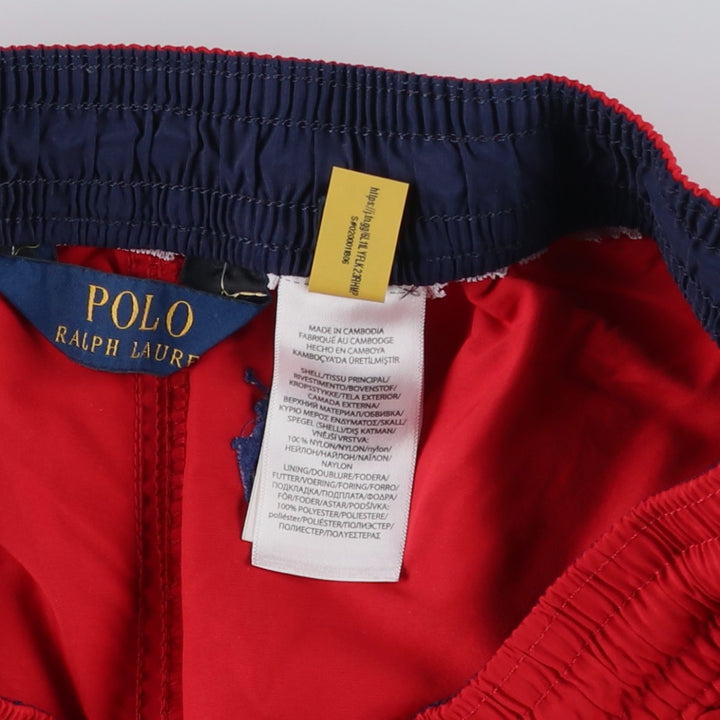 Ralph Lauren POLO RALPH LAUREN all-over print swim shorts, men's size XL Nylon red type Vintage Second Hand