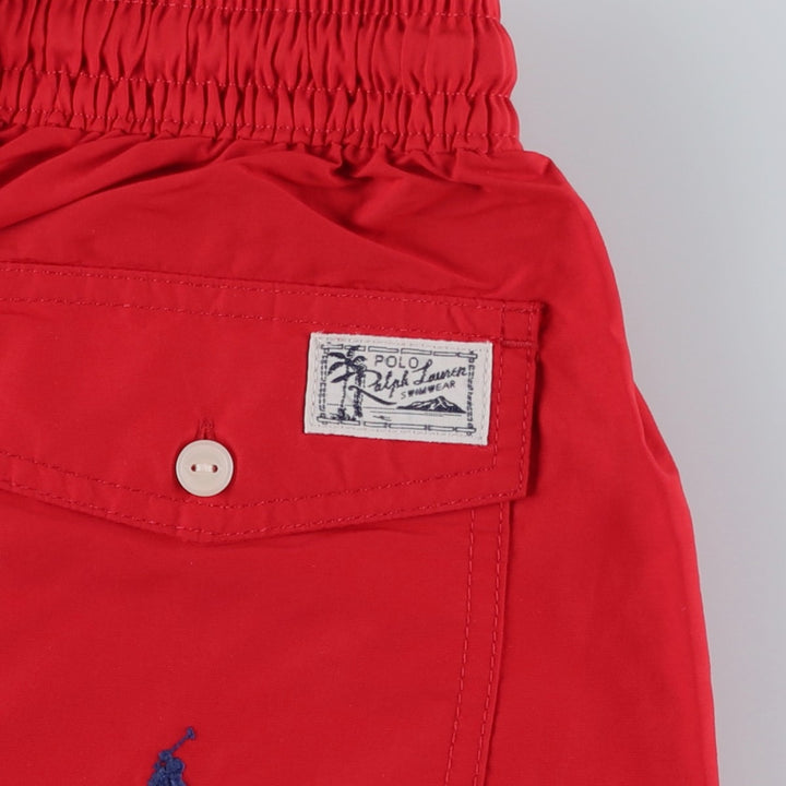Ralph Lauren POLO RALPH LAUREN all-over print swim shorts, men's size XL Nylon red type Vintage Second Hand