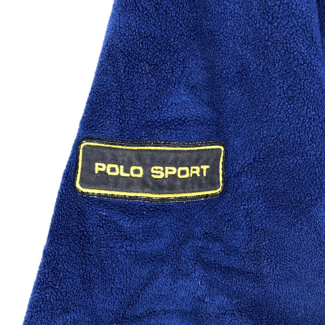 Ralph Lauren POLO SPORT Men's Fleece Jacket, Size XXL polyester blue type Vintage Second Hand