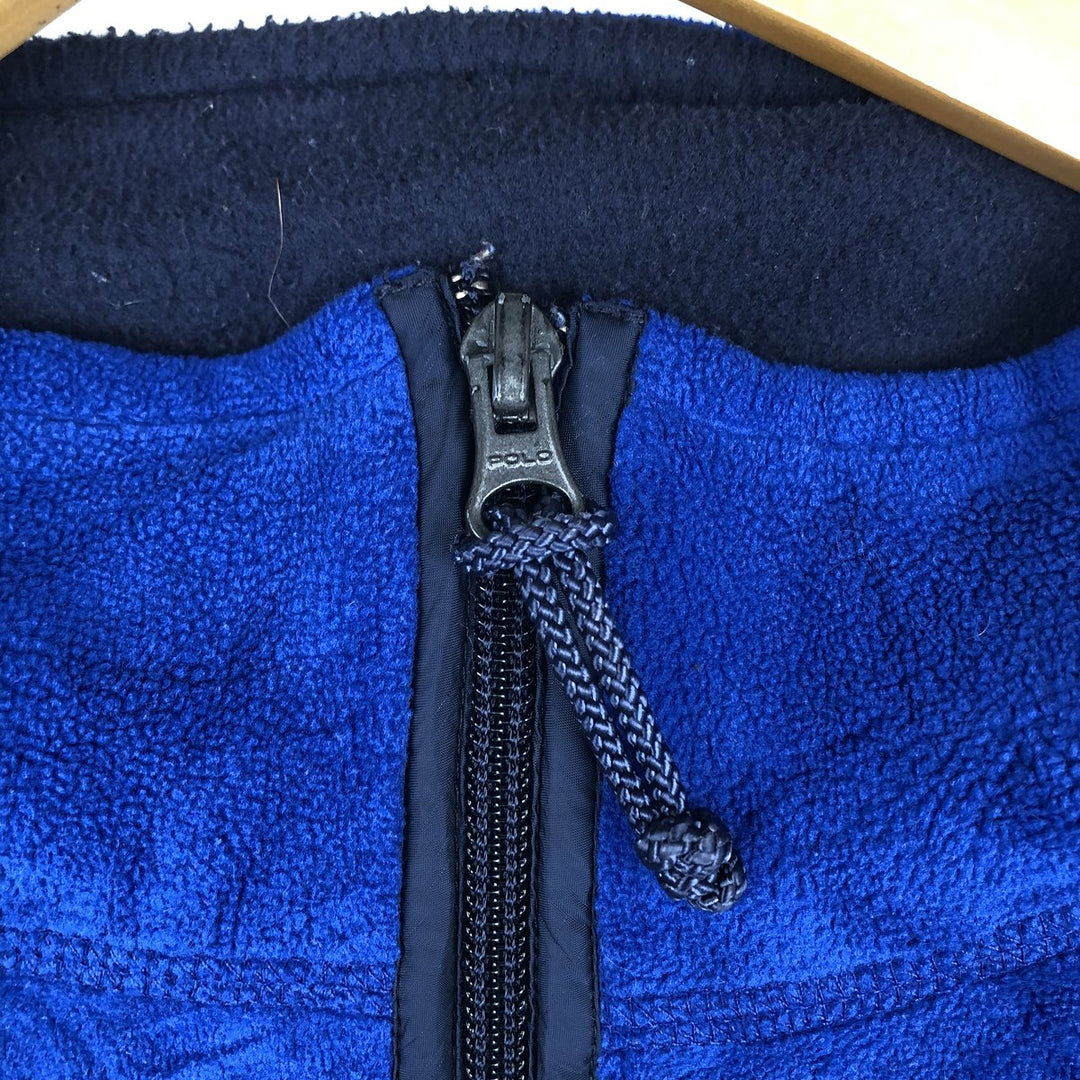 Ralph Lauren POLO SPORT Men's Fleece Jacket, Size XXL polyester blue type Vintage Second Hand