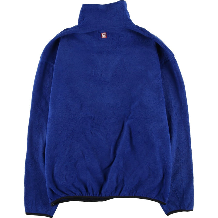 Ralph Lauren Chaps Half-Zip Fleece Pullover, Men's Size L polyester blue type Vintage Second Hand