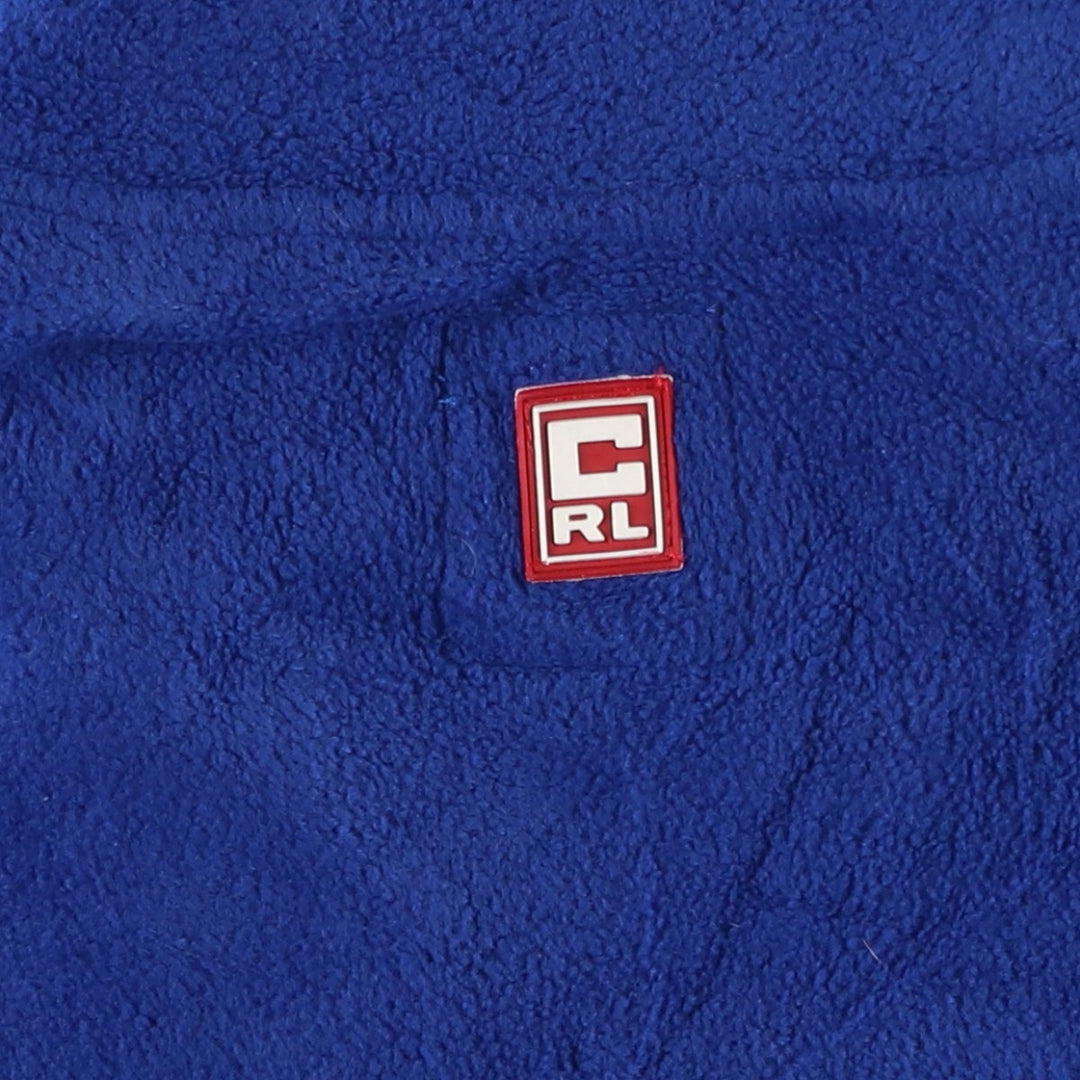 Ralph Lauren Chaps Half-Zip Fleece Pullover, Men's Size L polyester blue type Vintage Second Hand