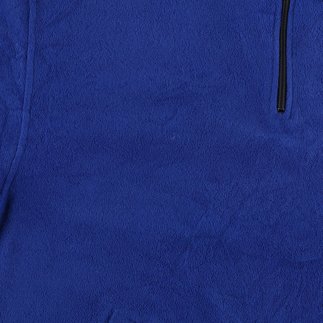 Ralph Lauren Chaps Half-Zip Fleece Pullover, Men's Size L polyester blue type Vintage Second Hand