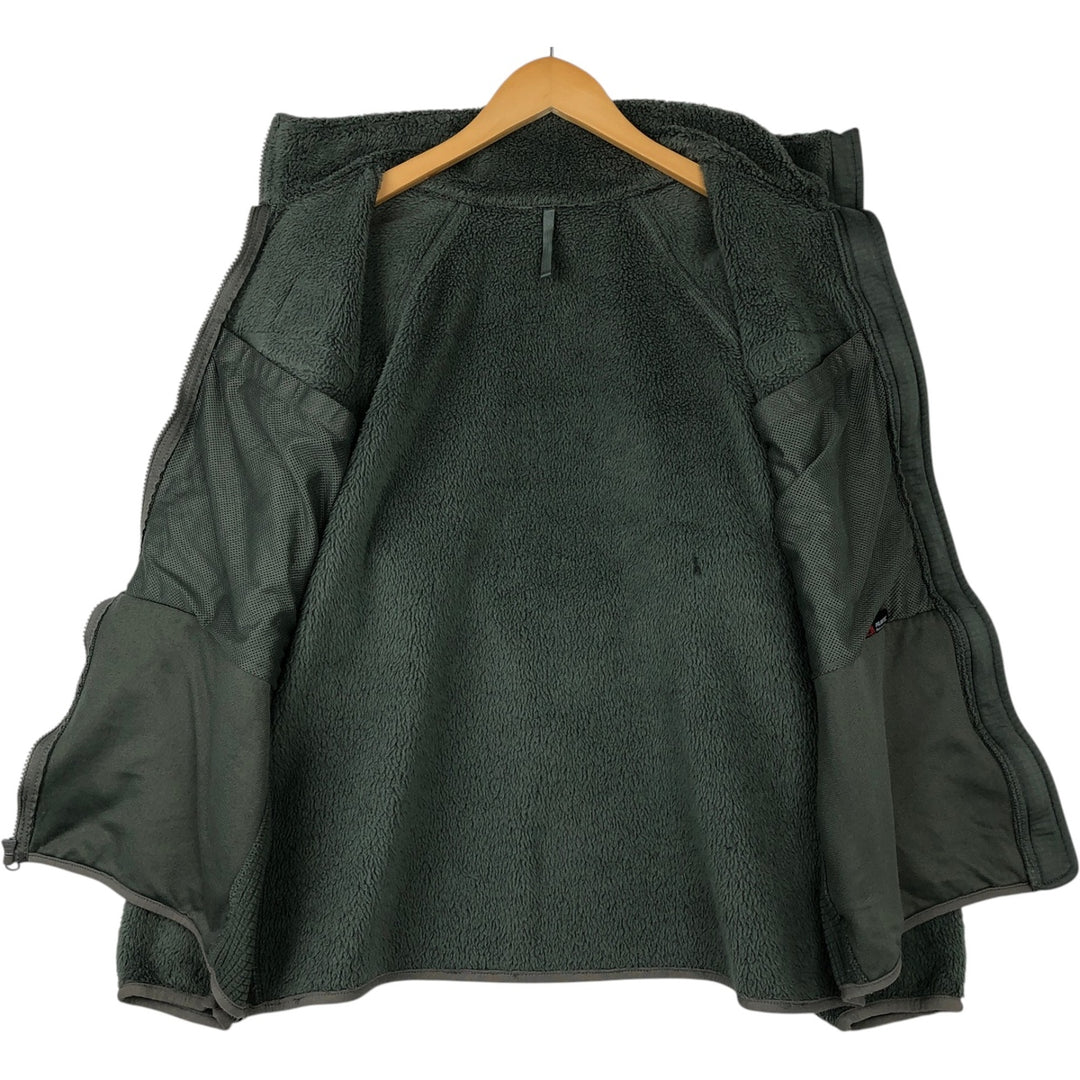 Military fleece jacket, made in the USA, men's size L unclear Khaki type Vintage Second Hand