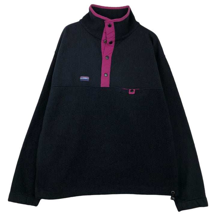 WHITE SIERRA Half-Snap Fleece Pullover, Men's Size M (approx.) polyester black type Vintage Second Hand