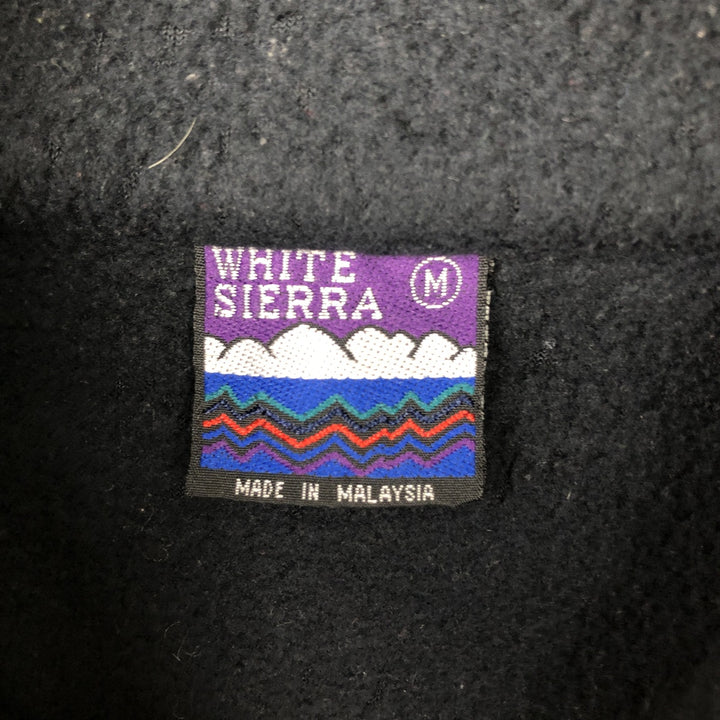 WHITE SIERRA Half-Snap Fleece Pullover, Men's Size M (approx.) polyester black type Vintage Second Hand