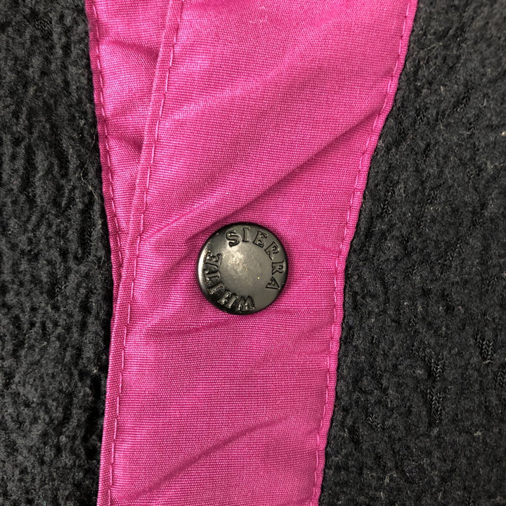 WHITE SIERRA Half-Snap Fleece Pullover, Men's Size M (approx.) polyester black type Vintage Second Hand