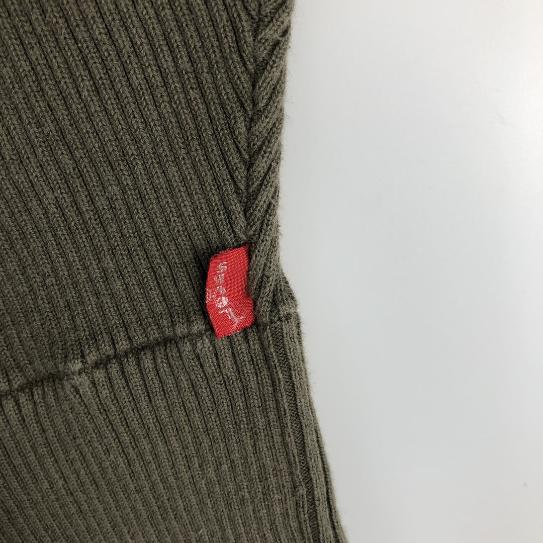 Levi's Cotton Knit Sweater, Men's Size L cotton Khaki type Vintage Second Hand