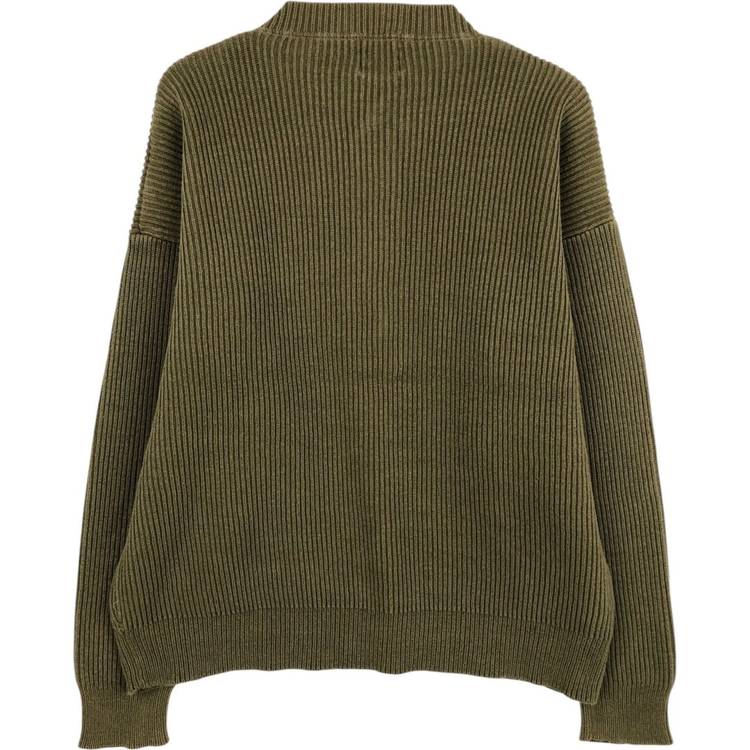90'S GAP Vintage Ribbed Henley Cotton Knit Sweater, Men's Size L cotton Khaki type Vintage Second Hand