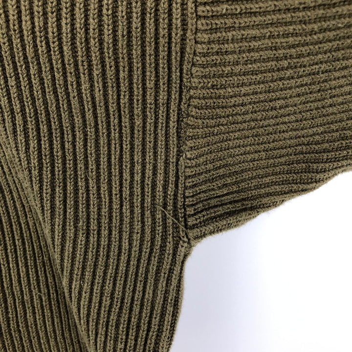 90'S GAP Vintage Ribbed Henley Cotton Knit Sweater, Men's Size L cotton Khaki type Vintage Second Hand