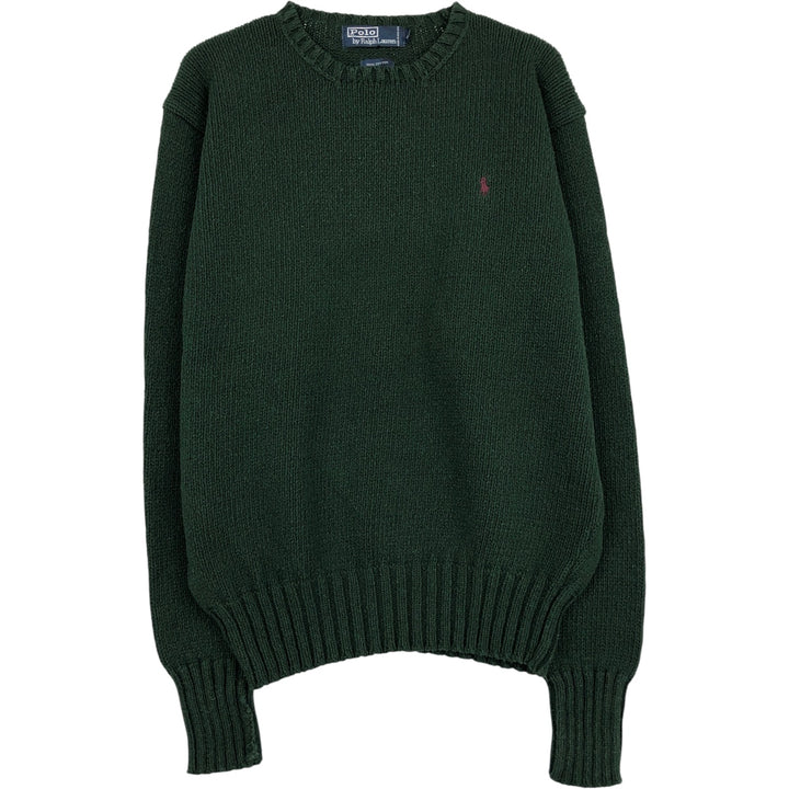 Ralph Lauren POLO by Ralph Lauren Cotton Knit Sweater Men's S cotton green type Vintage Second Hand