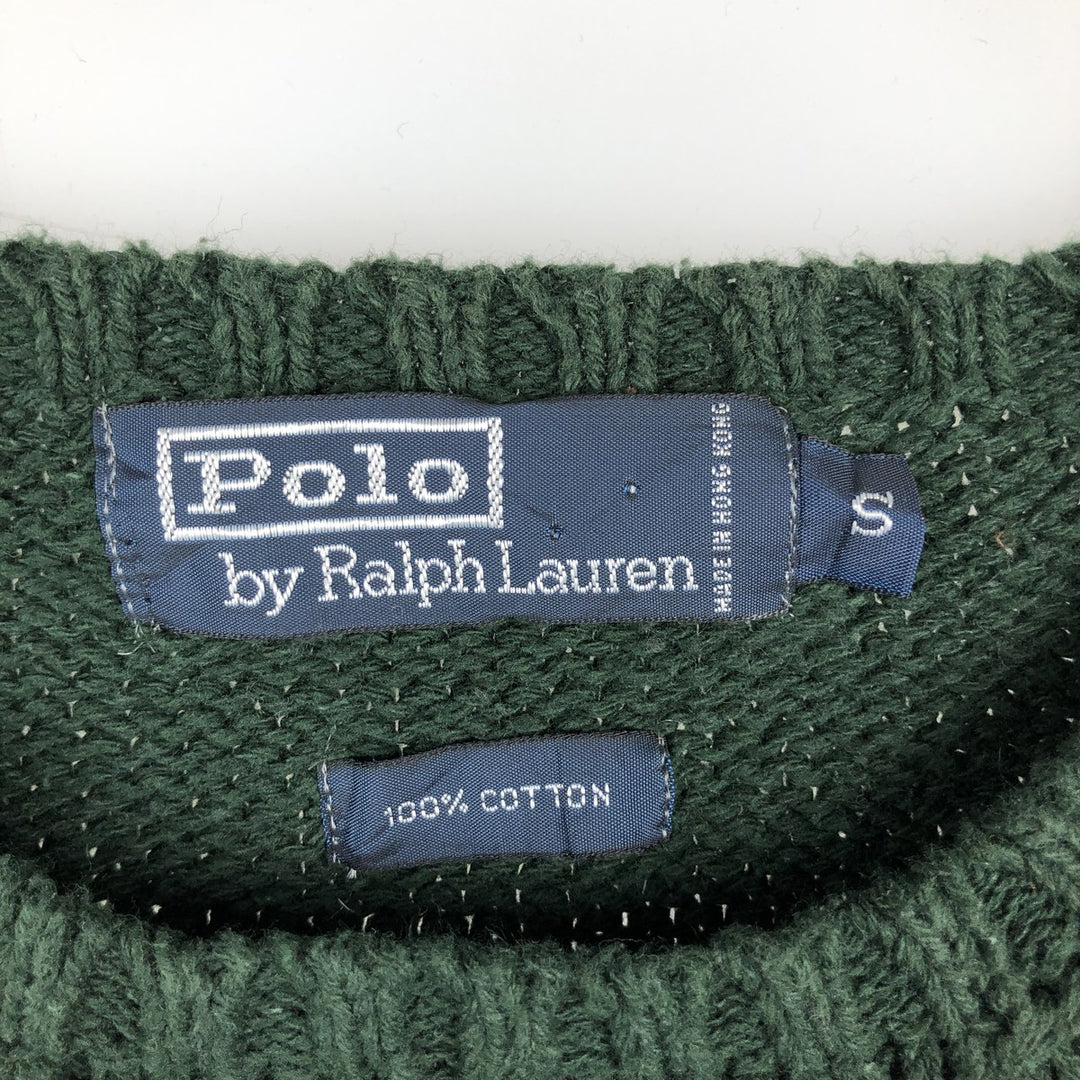 Ralph Lauren POLO by Ralph Lauren Cotton Knit Sweater Men's S cotton green type Vintage Second Hand
