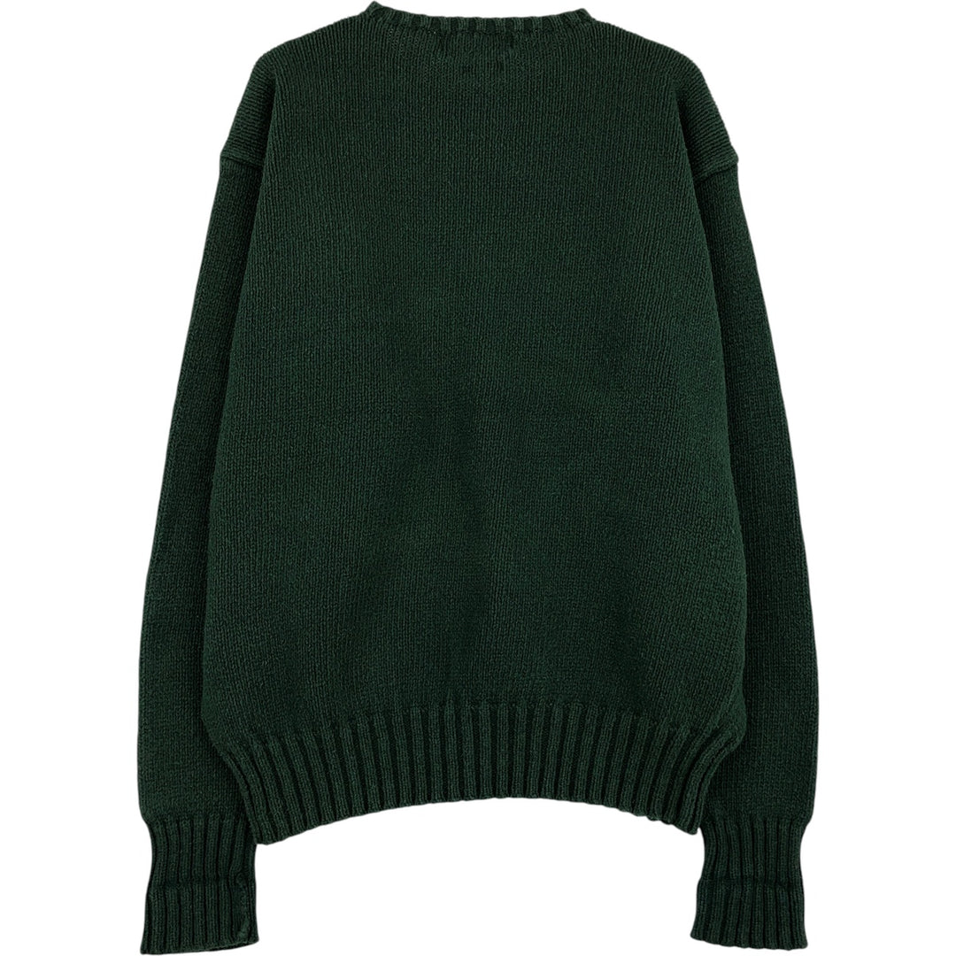 Ralph Lauren POLO by Ralph Lauren Cotton Knit Sweater Men's XL cotton Green type dark green Vintage Second Hand