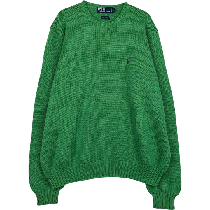 Ralph Lauren POLO by Ralph Lauren Cotton Knit Sweater Men's XL cotton green type Vintage Second Hand