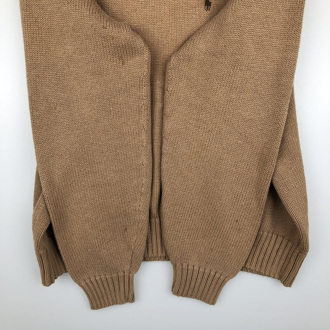 Ralph Lauren POLO by Ralph Lauren Cotton Knit Sweater Men's XL cotton brown type Vintage Second Hand