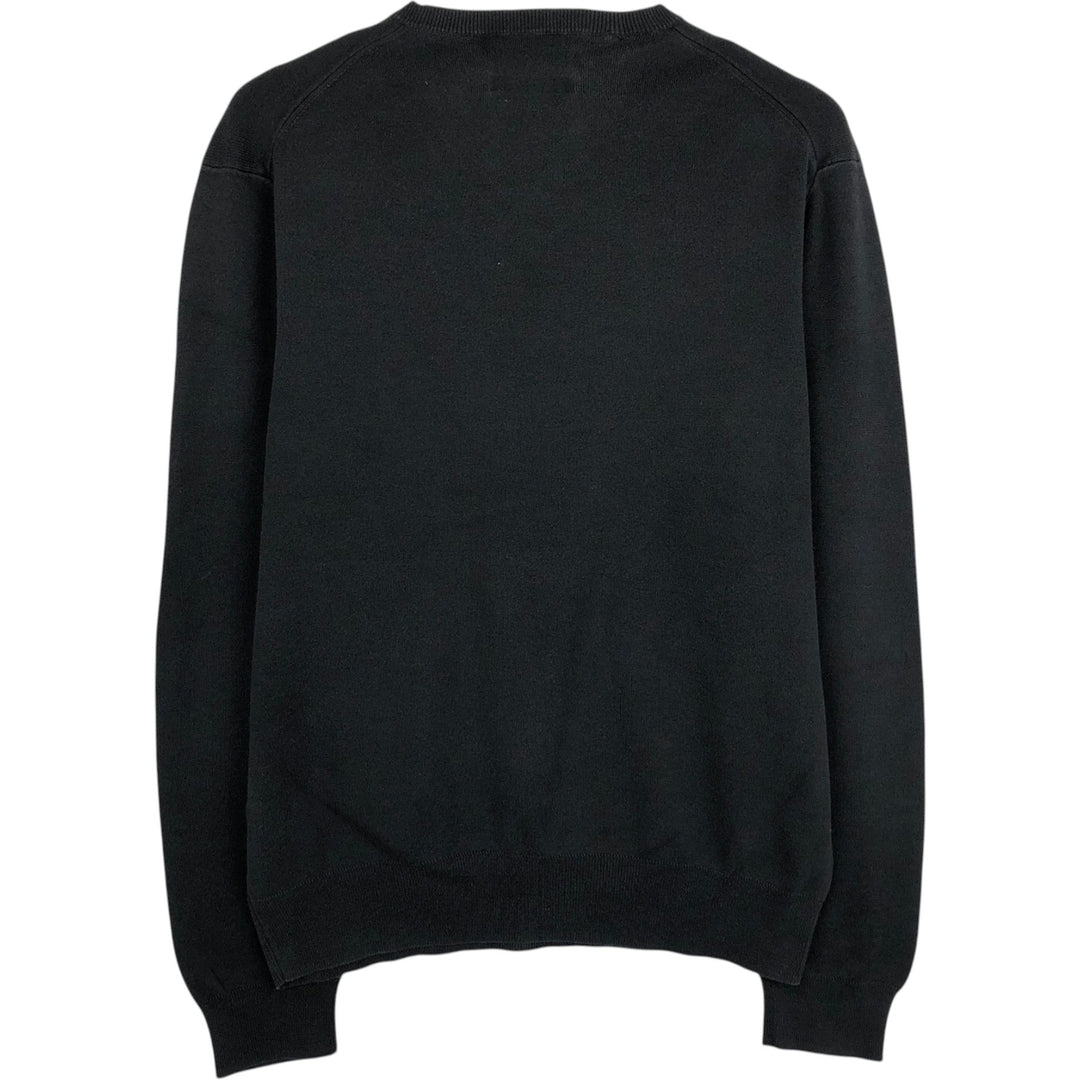 Ralph Lauren POLO by Ralph Lauren V-neck Pima cotton knit sweater, men's size M Pima Cotton Charcoal Vintage Second Hand