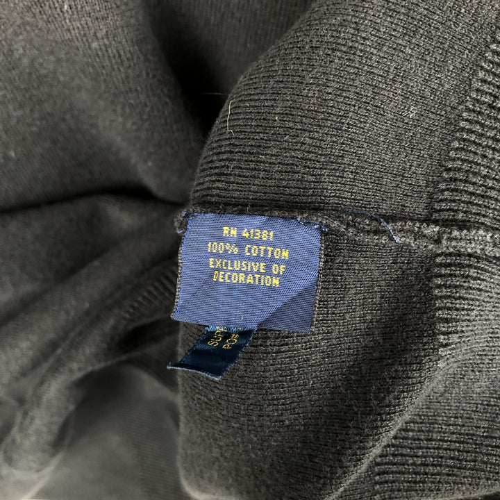 Ralph Lauren POLO RALPH LAUREN V-neck cotton knit sweater, men's size M cotton Charcoal Vintage Second Hand