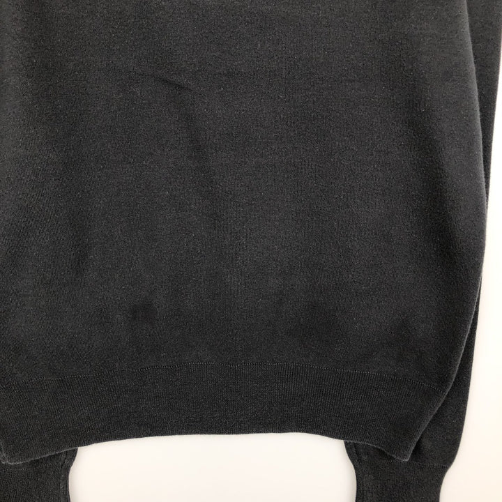 Ralph Lauren POLO RALPH LAUREN V-neck cotton knit sweater, men's size M cotton Charcoal Vintage Second Hand