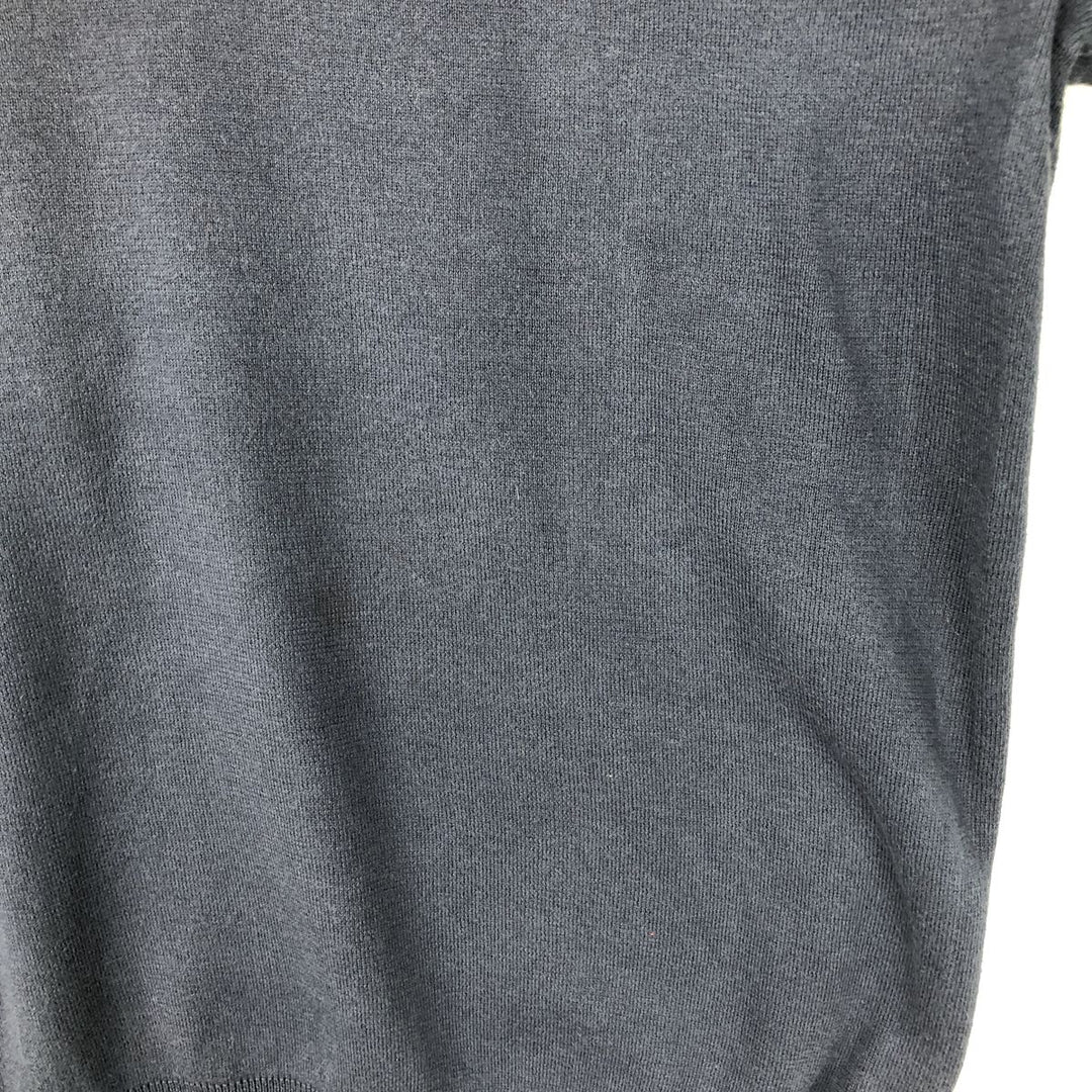 Ralph Lauren POLO by Ralph Lauren V-neck Pima cotton knit sweater, men's size L Pima Cotton navy blue type Vintage Second Hand