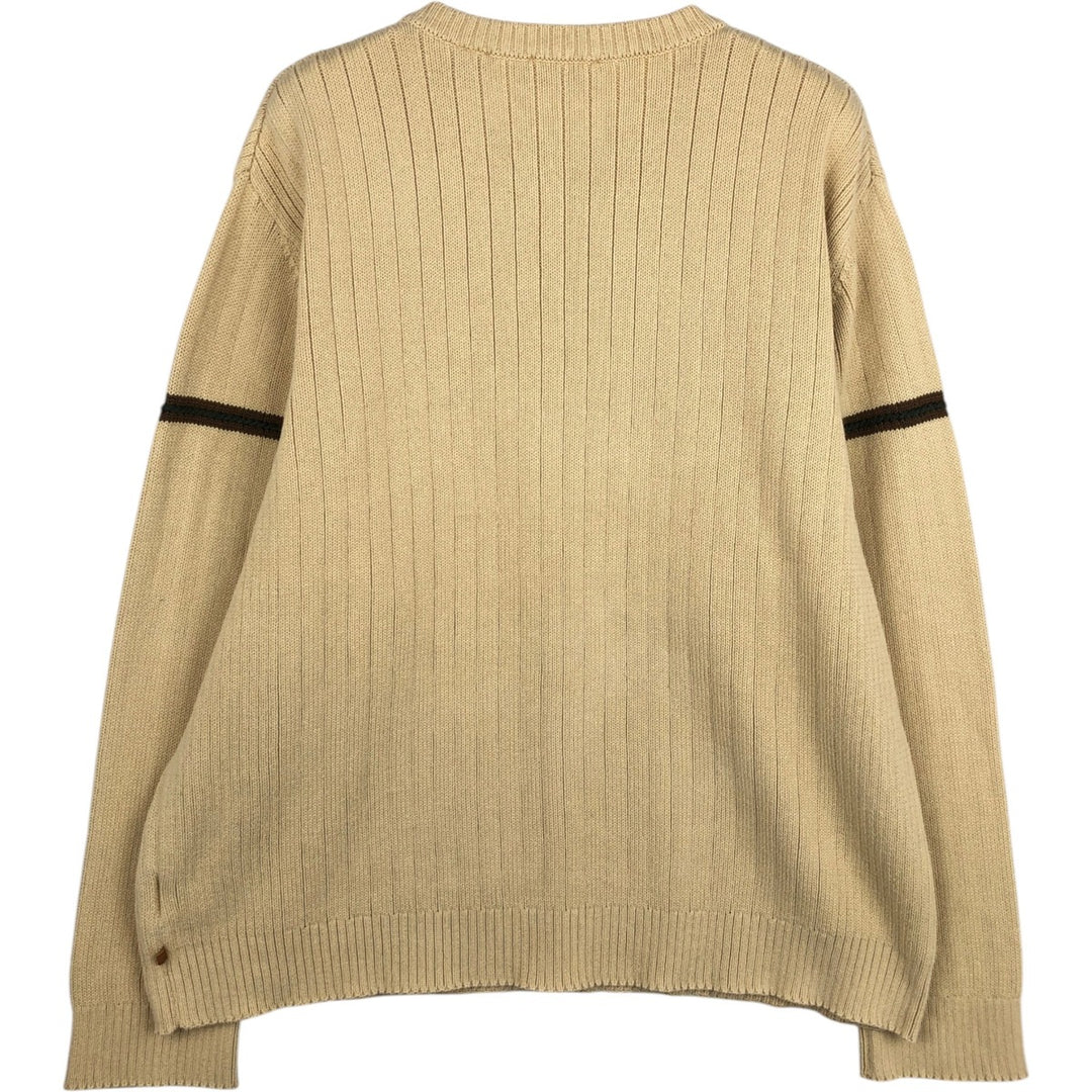00'S Timberland ribbed cotton knit sweater, men's size XL cotton Beige type Vintage Second Hand