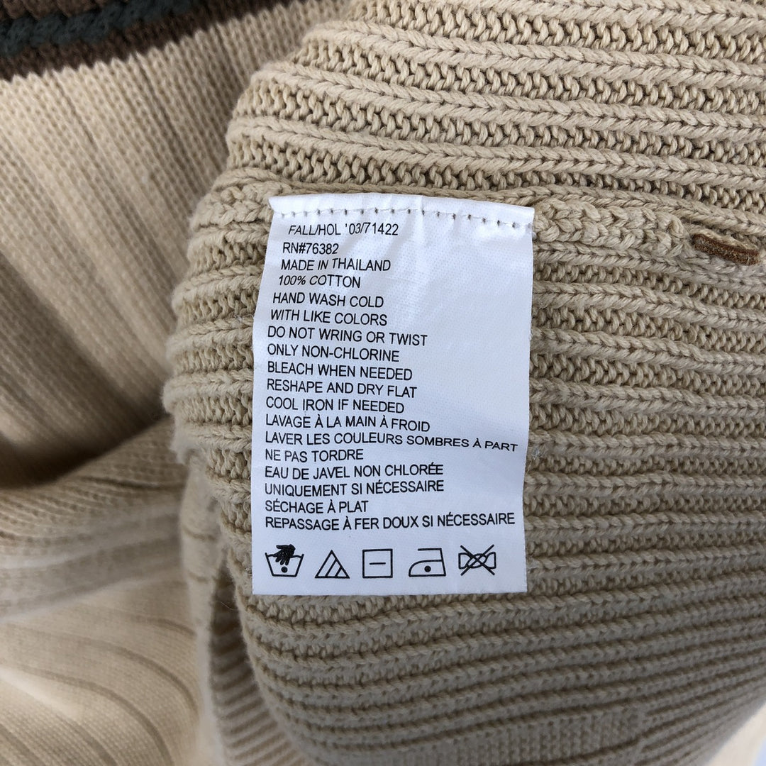 00'S Timberland ribbed cotton knit sweater, men's size XL cotton Beige type Vintage Second Hand
