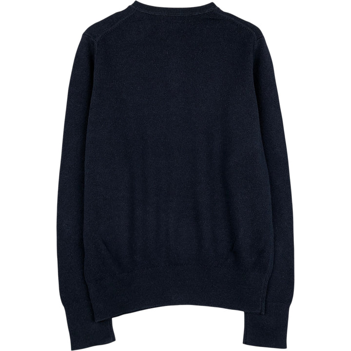 Banana Republic Henley Neck Cotton Knit Sweater, Men's Size XL cotton black type Vintage Second Hand