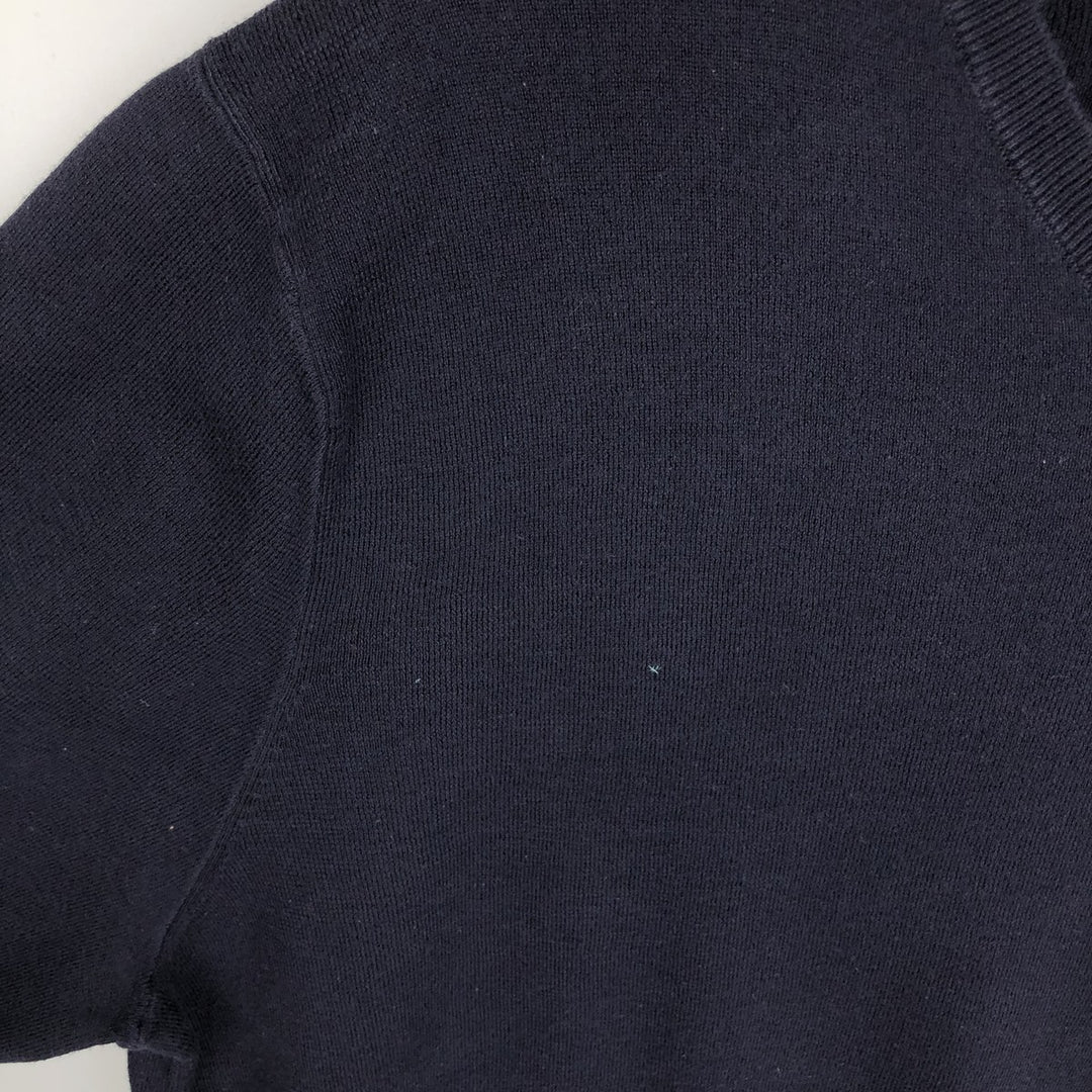 Ralph Lauren POLO by Ralph Lauren V-neck Pima cotton knit sweater, men's size XL Pima Cotton navy blue type Vintage Second Hand
