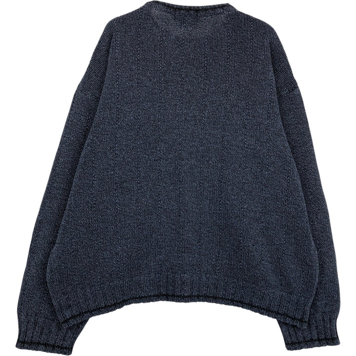 Eddie Bauer Cotton Knit Sweater, Men's XL cotton navy blue type Vintage Second Hand