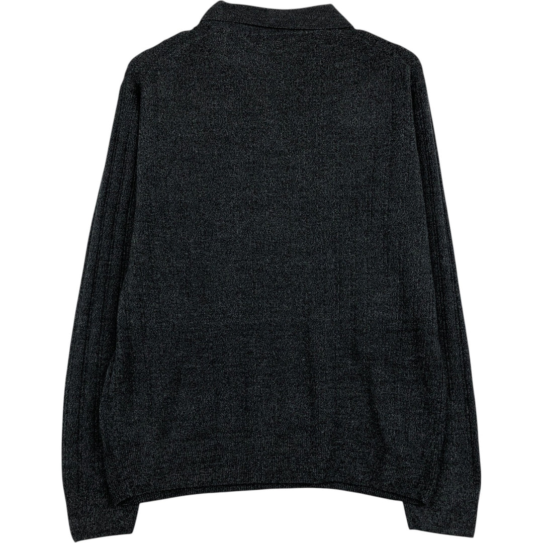 Dockers polo knit sweater, men's size L acrylic black type Vintage Second Hand