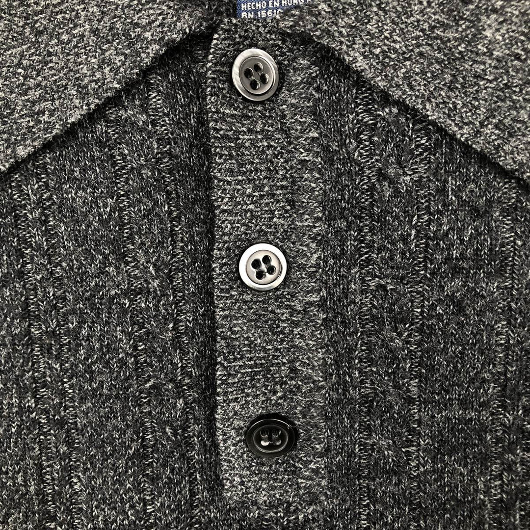 Dockers polo knit sweater, men's size L acrylic black type Vintage Second Hand