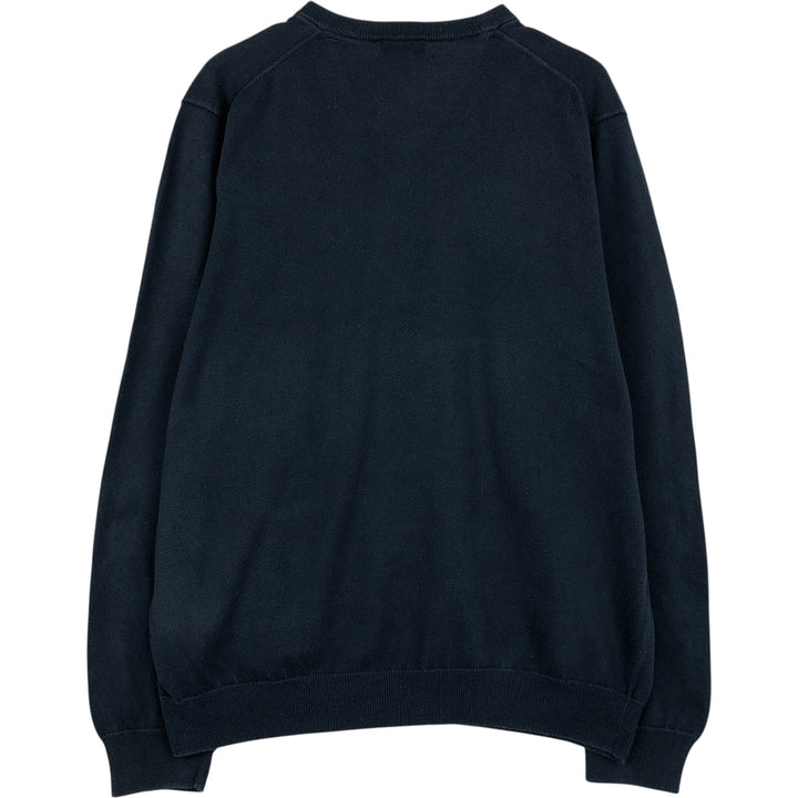 Brooks Brothers 346 V-Neck Supima Cotton Knit Sweater, Men's Size XL Supima Cotton navy blue type Vintage Second Hand