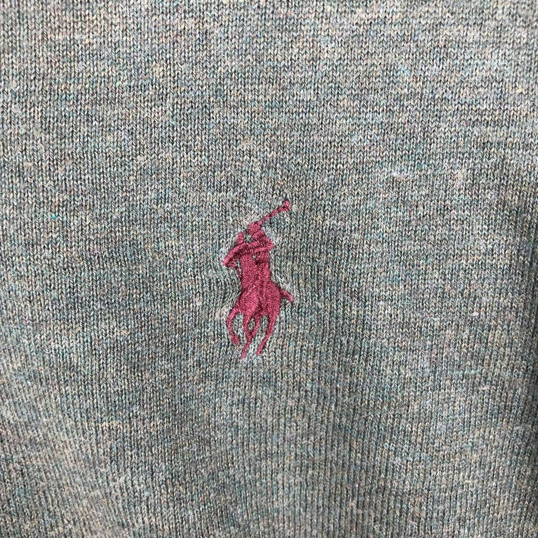 Ralph Lauren POLO by Ralph Lauren V-neck Pima cotton knit sweater, men's size XXL Pima Cotton green type Vintage Second Hand
