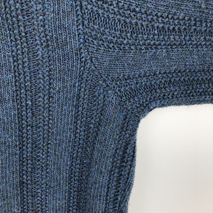 Vintage 90'S Bill Blass cotton knit sweater, Made in USA, Men's Size L cotton blue type Vintage Second Hand