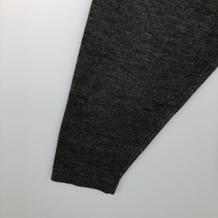 BRANDINI Men's Long Sleeve Polo Knit Sweater, Size L acrylic gray type Vintage Second Hand