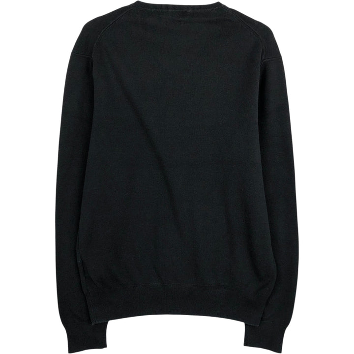 Ralph Lauren POLO RALPH LAUREN Slim Fit V-neck Cotton Knit Sweater, Men's Size M cotton black type Vintage Second Hand