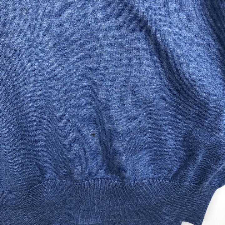 Ralph Lauren POLO RALPH LAUREN V-neck cotton knit sweater, men's size L cotton blue type Vintage Second Hand