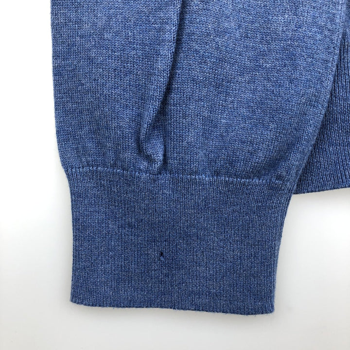 Ralph Lauren POLO RALPH LAUREN V-neck cotton knit sweater, men's size L cotton blue type Vintage Second Hand