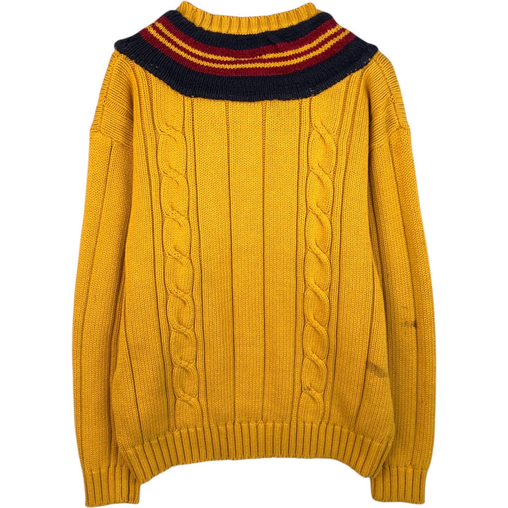 Tommy Hilfiger Cardigan, Men's XL cotton yellow type Vintage Second Hand