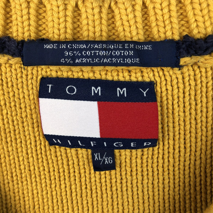 Tommy Hilfiger Cardigan, Men's XL cotton yellow type Vintage Second Hand